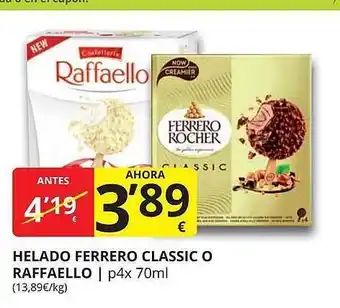 Supermercados MAS Helado Ferrero Classic O Raffaello oferta