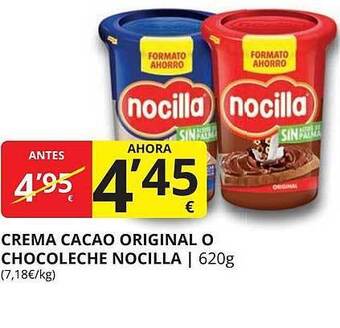 Supermercados MAS Crema Cacao Original O Chocoleche Nocilla oferta