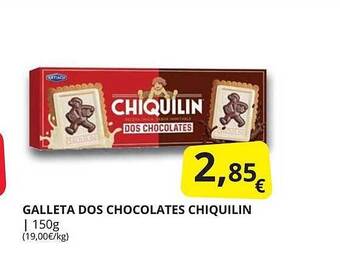 Supermercados MAS Galleta Dos Chocolates Chiquilin oferta