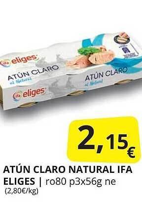 Supermercados MAS Atún Claro Natural Ifa Eliges oferta