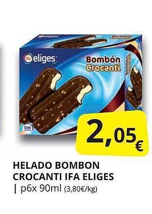 Supermercados MAS Helado Bombon Crocanti Ifa Eliges oferta