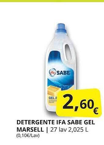 Supermercados MAS Detergente Ifa Sabe Gel Marsell oferta