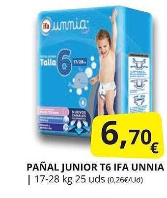 Supermercados MAS Pañal Junior T6 Ifa Unnia oferta