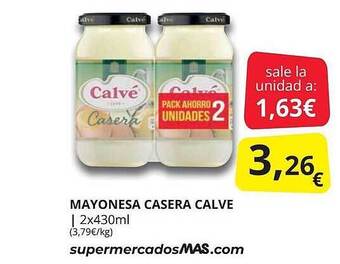 Supermercados MAS Mayonesa Casera Calve oferta