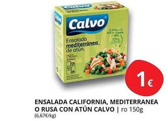 Supermercados MAS Ensalada California Mediterranea O Rusa Con Atún Calvo oferta
