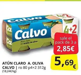 Supermercados MAS Atún Claro A Oliva Calvo oferta