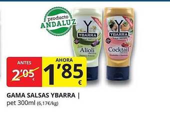 Supermercados MAS Gama Salsas Ybarra oferta