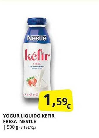 Supermercados MAS Yogur Liquido Kefir Fresa Nestle oferta
