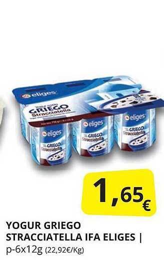 Supermercados MAS Yogur Griego Stracciatella Ifa Eliges oferta