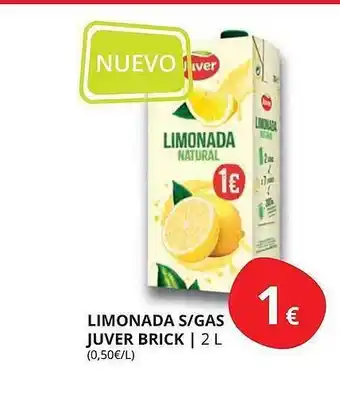 Supermercados MAS Limonada S Gas Juver Brick oferta