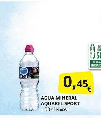 Supermercados MAS Agua Mineral Aquarel Sport oferta