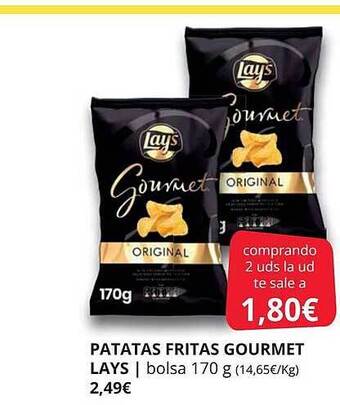 Supermercados MAS Patatas Fritas Gourmet Lays oferta