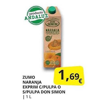 Supermercados MAS Zumo Naranja Exprim C Pulpa O S Pulpa Don Simon oferta