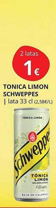 Supermercados MAS Tonica Limon Schweppes oferta