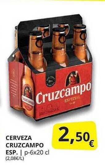 Supermercados MAS Cerveza Cruzcampo Esp oferta