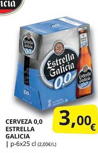 Supermercados MAS Cerveza 0.0 Estrella Galicia oferta