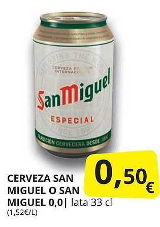 Supermercados MAS Cerveza San Miguel O San Miguel 0.0 oferta