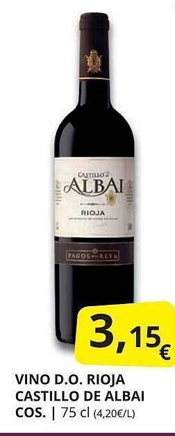 Supermercados MAS Vino D.o. Rioja Castillo De Albai Cos oferta
