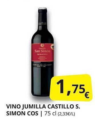 Supermercados MAS Vino Jumilla Castillo S Simon Cos oferta