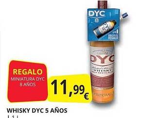Supermercados MAS Whisky Dyc 5 Anos oferta
