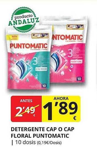 Supermercados MAS Detergente Cap O Cap Floral Puntomatic oferta