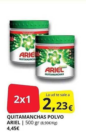 Supermercados MAS Quitamanchas Polvo Ariel oferta