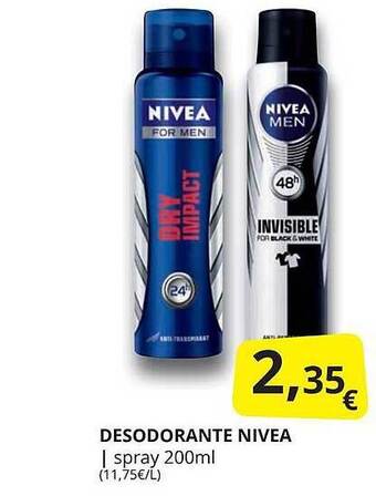 Supermercados MAS Desodorante Nivea oferta