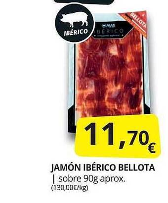 Supermercados MAS Jamón Ibérico Bellota oferta