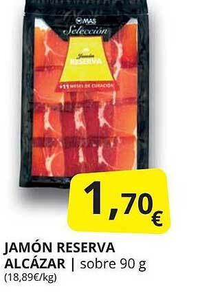 Supermercados MAS Jamón Reserva Alcázar oferta