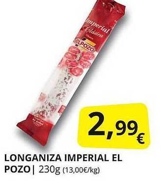 Supermercados MAS Longaniza Imperial El Pozo oferta