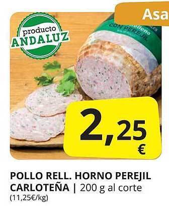 Supermercados MAS Pollo Rell Horno Perejil Carloteña oferta