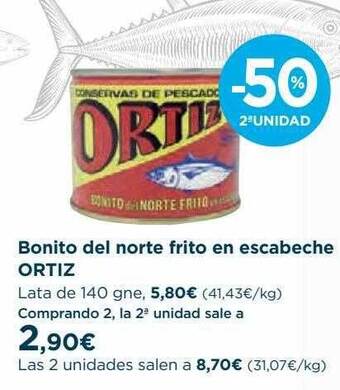 Hipercor Bonito Del Norte En Aceite De Oliva Ortiz oferta