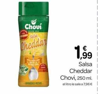 Supermercados El Jamón Salsa Cheddar Chovi oferta