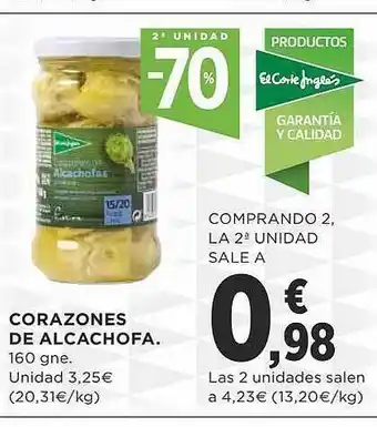 Supercor Exprés 2a Unidad -70% Corazones De Alcachofa oferta