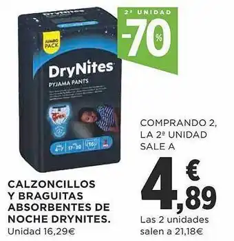 Supercor Exprés 2a Unidad -70% Calzonicillos Y Braguitas Absorbente De Noche Drynites oferta