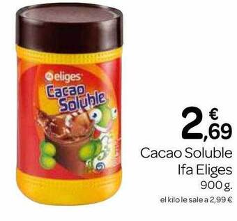 Supermercados El Jamón Cacao Soluble Ifa Eliges oferta