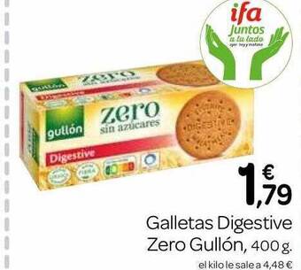 Supermercados El Jamón Galletas Digestive Zero Gullón oferta