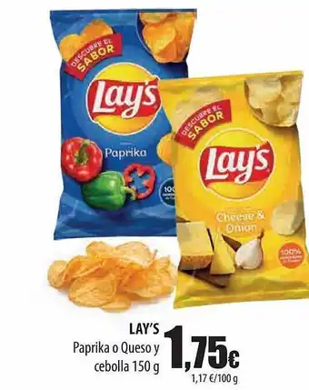 Spar Tenerife Lay's Paprika O Queso Y Cebolla oferta