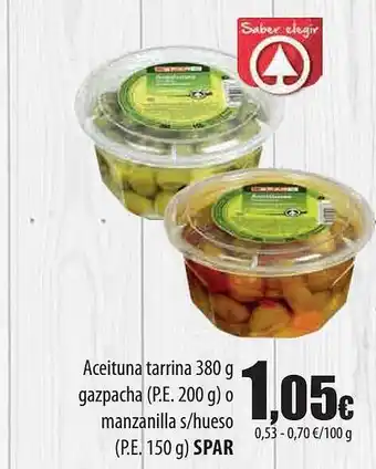 Spar Tenerife Aceituna Tarrina Gazpacha O Manzanilla S Hueso Spar oferta