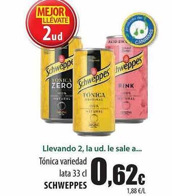 Spar Tenerife Tónica Variedad Schweppes oferta