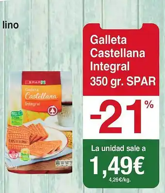 Spar La Palma Galleta Castellana Integral Spar oferta
