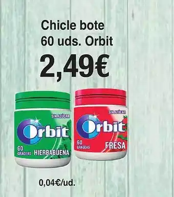 Spar La Palma Chicle Bote Orbit oferta