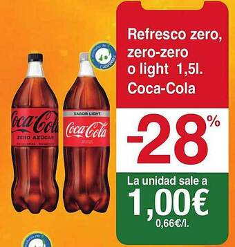 Spar La Palma Refresco Zero Zero-zero O Light Coca-cola oferta