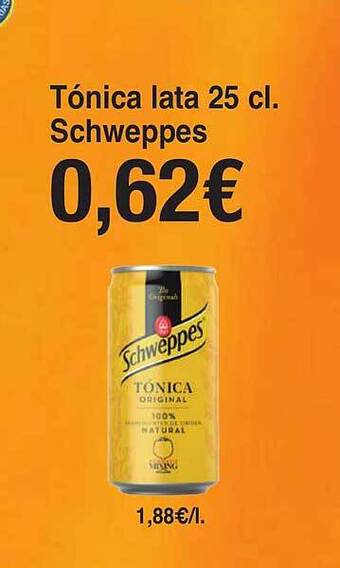 Spar La Palma Tónica Lata Schweppes oferta