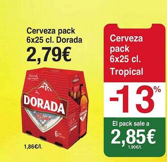 Spar La Palma Cerveza Pack Dorada oferta