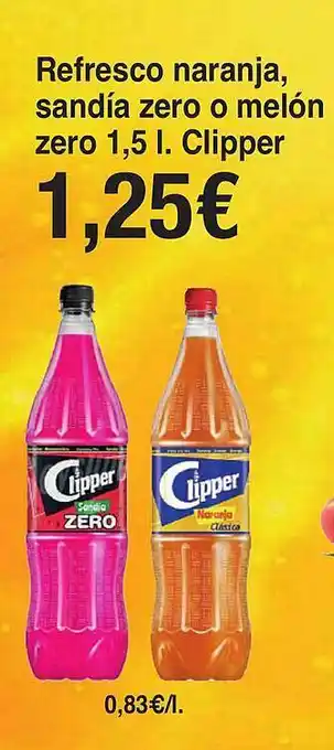 Spar La Palma Refresco Naranja Sandía Zero O Melón Zero Clipper oferta