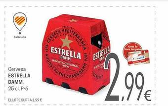Valvi Supermercats Cervesa Estrella Damm oferta
