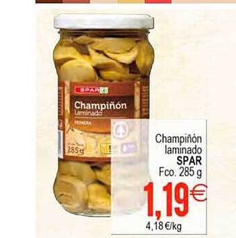 Plenus Supermercados Champiñón Laminado Spar oferta