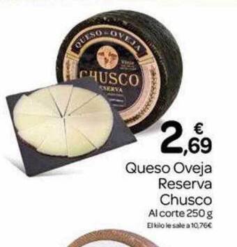 Supermercados El Jamón Queso Oveja Reserva Chusco oferta