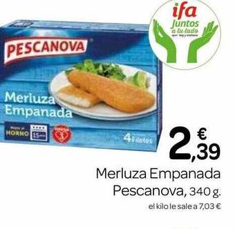 Supermercados El Jamón Merluza Empanada Pescanova oferta